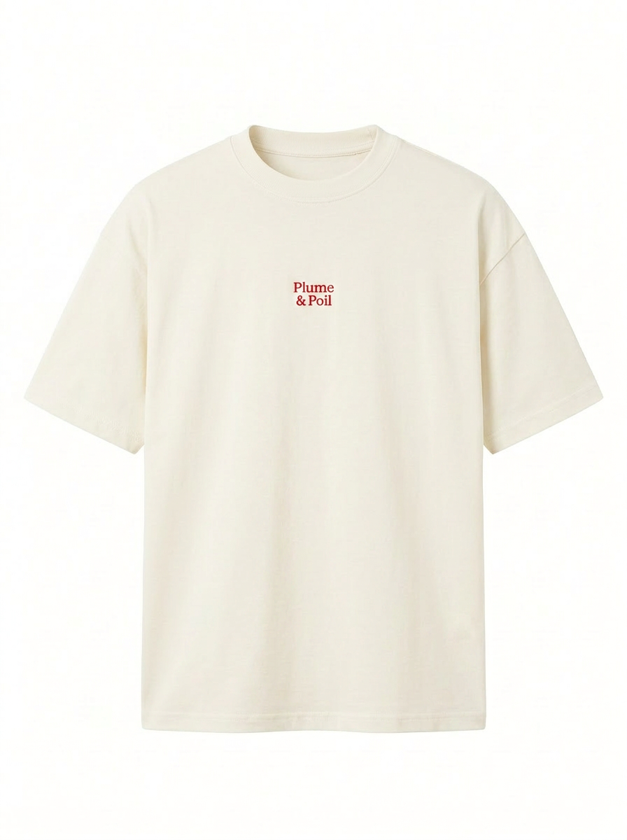 T-Shirt Oversize Ivoire "Clin d'œil"