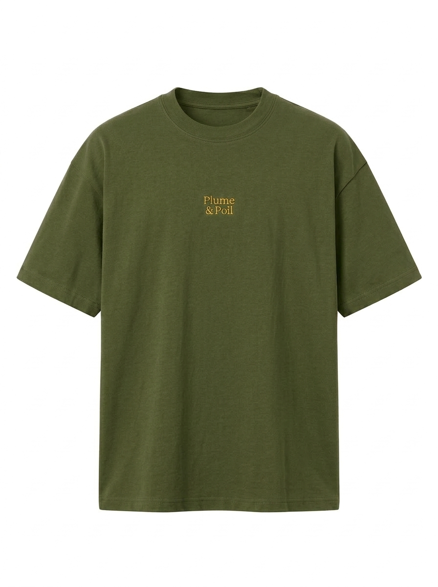 T-Shirt Oversize Kaki "Clin d'œil"