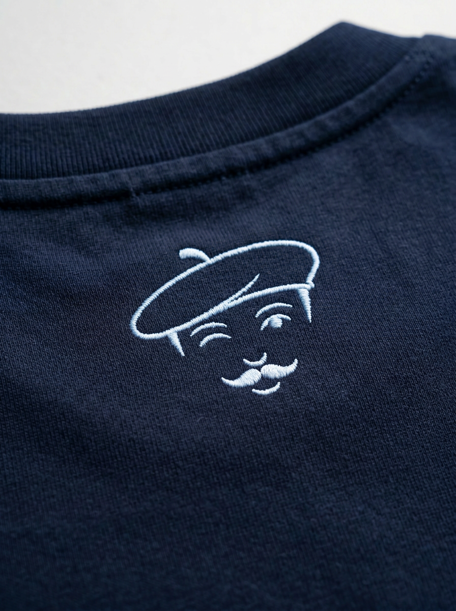 T-Shirt Oversize Navy "Clin d'œil"